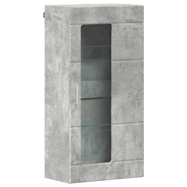 vidaXL Meuble mural Gris béton 55 x 29 x 100 cm Bois d'ingénierie