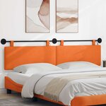 vidaXL Tête de lit suspendue Orange Tissu en velours côtelé