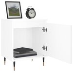 vidaXL Table de chevet blanc brillant 40x30x50 cm bois d’ingénierie