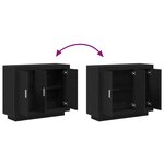 Buffet vidaXL Chêne Noir 92x35x75 cm Bois Stratifié