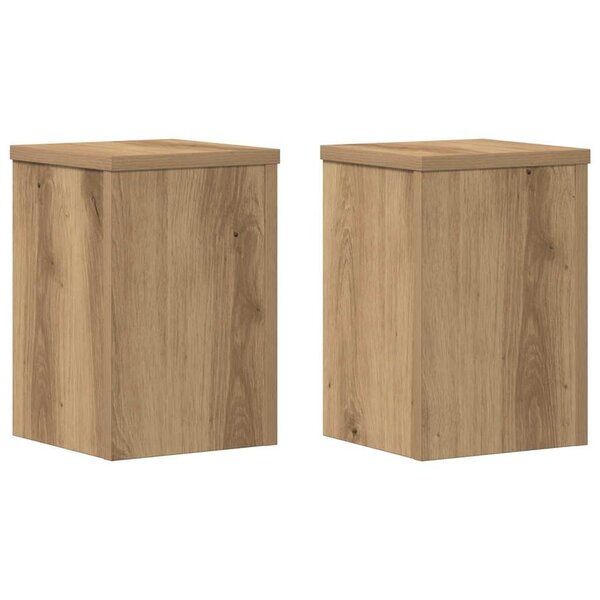vidaXL Supports pour plantes 2 Pièces chêne artisanal bois d'ingénierie