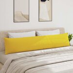 vidaXL Coussins de canapé 2 Pièces Jaune clair 200 x 40 cm tissu
