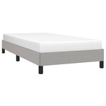 vidaXL Cadre de lit sans matelas gris clair 90x190 cm tissu
