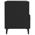vidaXL Table de chevet Noir Bois d'ingénierie