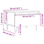 vidaXL Tables basses 2 Pièces blanc 50x46x35 cm bois d'ingénierie