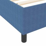 vidaXL Lit à ressort avec matelas bleu  90 x 200 cm  Tissu velours côtelé