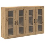 vidaXL Placards muraux 2 pièces en chêne artisan 69 5 x 34 x 90 cm en bois technique.