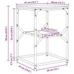 vidaXL Table d'appoint Bois Ancien 41 x 40 x 60 cm