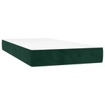 vidaXL Sommier à lattes de lit avec matelas Vert foncé 90x190 cm