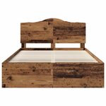 vidaXL Cadre de lit Bois ancien 140 x 190 cm Pin massif