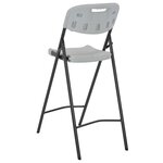 vidaXL Chaises de bar pliables lot de 2 PEHD et acier Blanc
