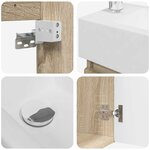 vidaXL Meuble de salle de bain avec robinet Chêne Sonoma