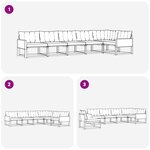 vidaXL Ensemble de canapés d'extérieur 6 pc Naturel et gris clair