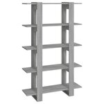 vidaXL Bibliothèque/Séparateur de pièce Sonoma gris 100x30x160 cm