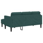 Canapé L en tissu vert foncé de 160 cm - vidaXL