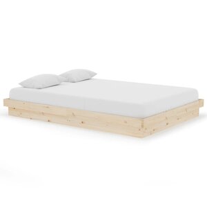 vidaXL Cadre de lit Bois massif 140x200 cm
