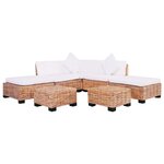 vidaXL Ensemble de canapés 18 Pièces Rotin naturel