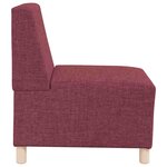 vidaXL Unité de Sofa Modulaire Sans Accoudoirs 3 Pièces Rouge bordeaux