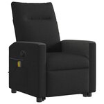 vidaXL Fauteuil inclinable de massage électrique Noir Tissu