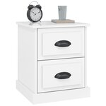 vidaXL Table de chevet blanc brillant 39x39x47 5 cm Bois d’ingénierie