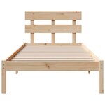 vidaXL Cadre de lit avec tête de lit 80x200 cm Bois massif Pin