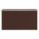 vidaXL Abri de jardin 257x298x178 cm Métal Marron
