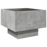vidaXL Table de chevet avec LED infini gris béton 40x40x30 cm