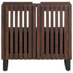 vidaXL Armoire lavabo de bain 62x34x58 cm brun bois de manguier massif