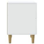 vidaXL Cabinet de chevet avec tiroir 2 Pièces Blanc 43 x 34 5 x 48 cm