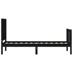 vidaXL Cadre de lit sans matelas noir bois de pin massif