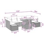 vidaXL Ensemble de canapé de jardin 8 Pièces Noir Poly rotin