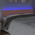 vidaXL Tête de lit à LED Rose 160x5x78/88 cm Velours