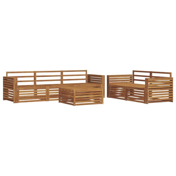 vidaXL Ensemble de canapés d'extérieur 6 pc Naturel
