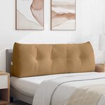 vidaXL Coussin de Dos Marron 140 x 24 x 50 cm Velours
