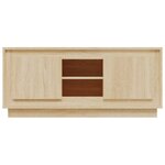 vidaXL Meuble TV chêne sonoma 102x35x45 cm bois d'ingénierie