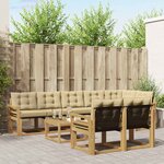 vidaXL Ensemble de canapés d'extérieur 9 pc Blanc et Beige