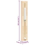 vidaXL Minuterie à sable pour sauna 15 minutes Bois massif de pin