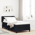 Lit box spring vidaXL avec matelas Noir 90x190 cm Tissu