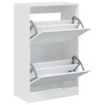 vidaXL Armoire à chaussures blanc 60x34x96 5 cm bois d'ingénierie