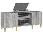 vidaXL Armoire à disques sonoma gris 121x38x48 cm bois d'ingénierie