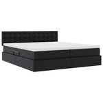 vidaXL Lit de Rangement Noir 180 x 200 cm Cuir synthétique