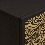 vidaXL Cabinet de chevet avec porte 2 Pièces Noir 40 x 33 x 46 cm