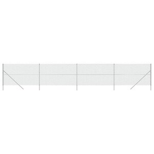 vidaXL Clôture à mailles losangées argenté 1 6x10 m
