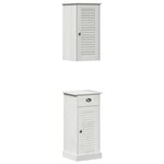 vidaXL Ensemble de mobilier de salle de bain 2 Pièces Marron et blanc