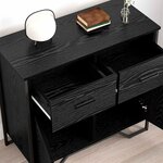 vidaXL Buffet avec tiroir Chêne noir 79 5 x 35 5 x 74 5 cm