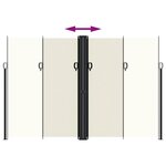 vidaXL Auvent latéral rétractable crème 220x600 cm