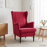 vidaXL Fauteuil Bordeaux Velours