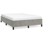 vidaXL Cadre de lit Gris clair 140x200 cm Velours