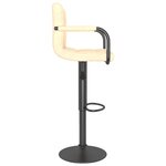 vidaXL Tabouret de bar Crème Velours