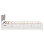 vidaXL Cadre de lit avec tiroirs sans matelas blanc 135x190 cm